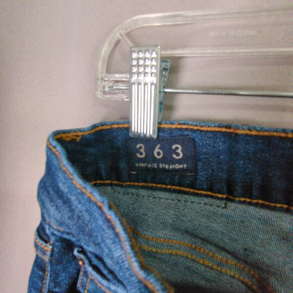 Lucky Brand Jeans Mens 32x27 Blue 363 Straight Hemmed Stretch - Picture 7 of 10